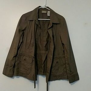Army green, lightweight Liz Claiborne jacket