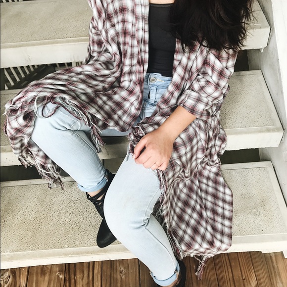 carole christian Sweaters - Flannel pocket Cardigan by Carole Christian