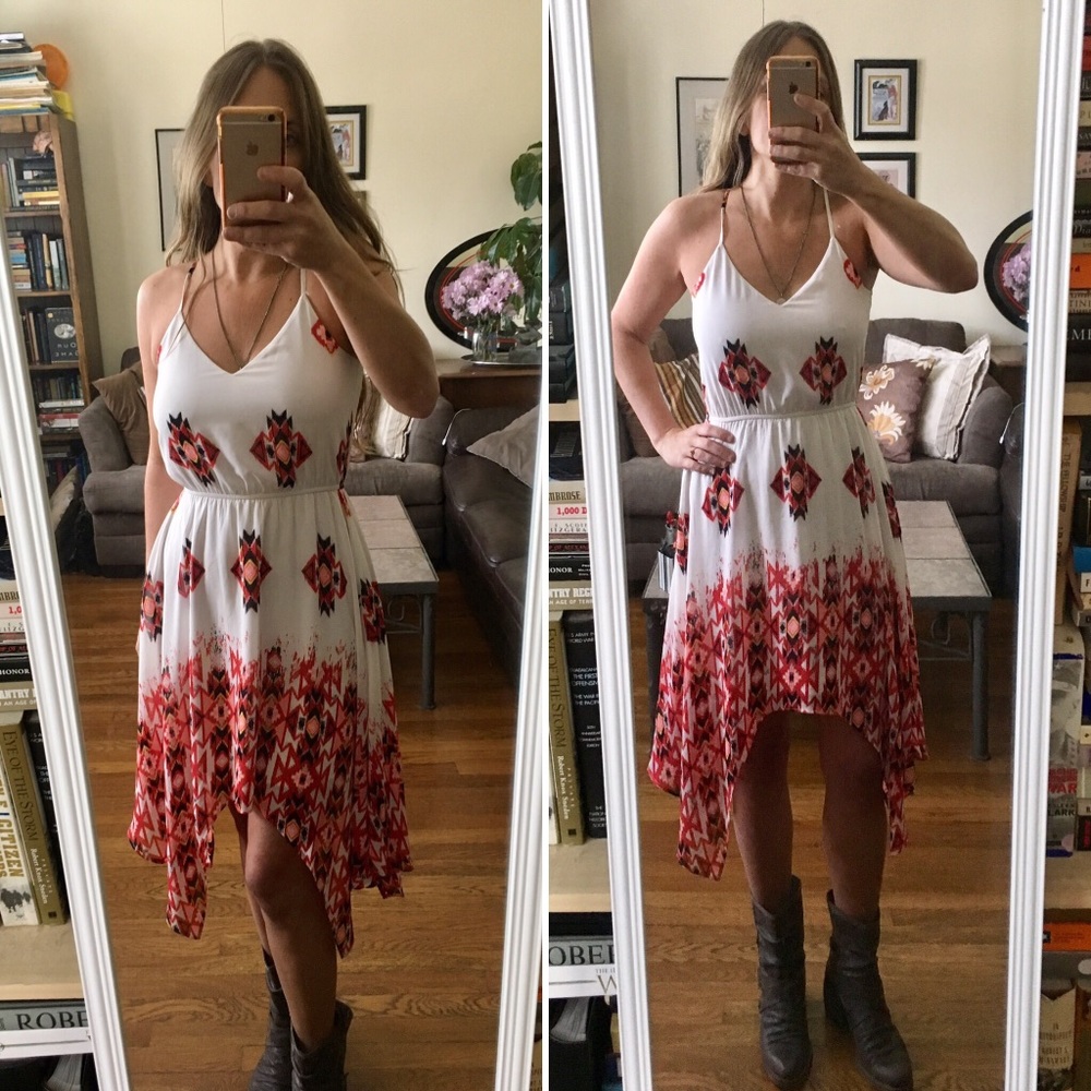 HP!🎉{WANT + NEED} asymmetrical swing festival dress XS - Picture 7 of 8