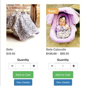 baby covered car seat (Used)