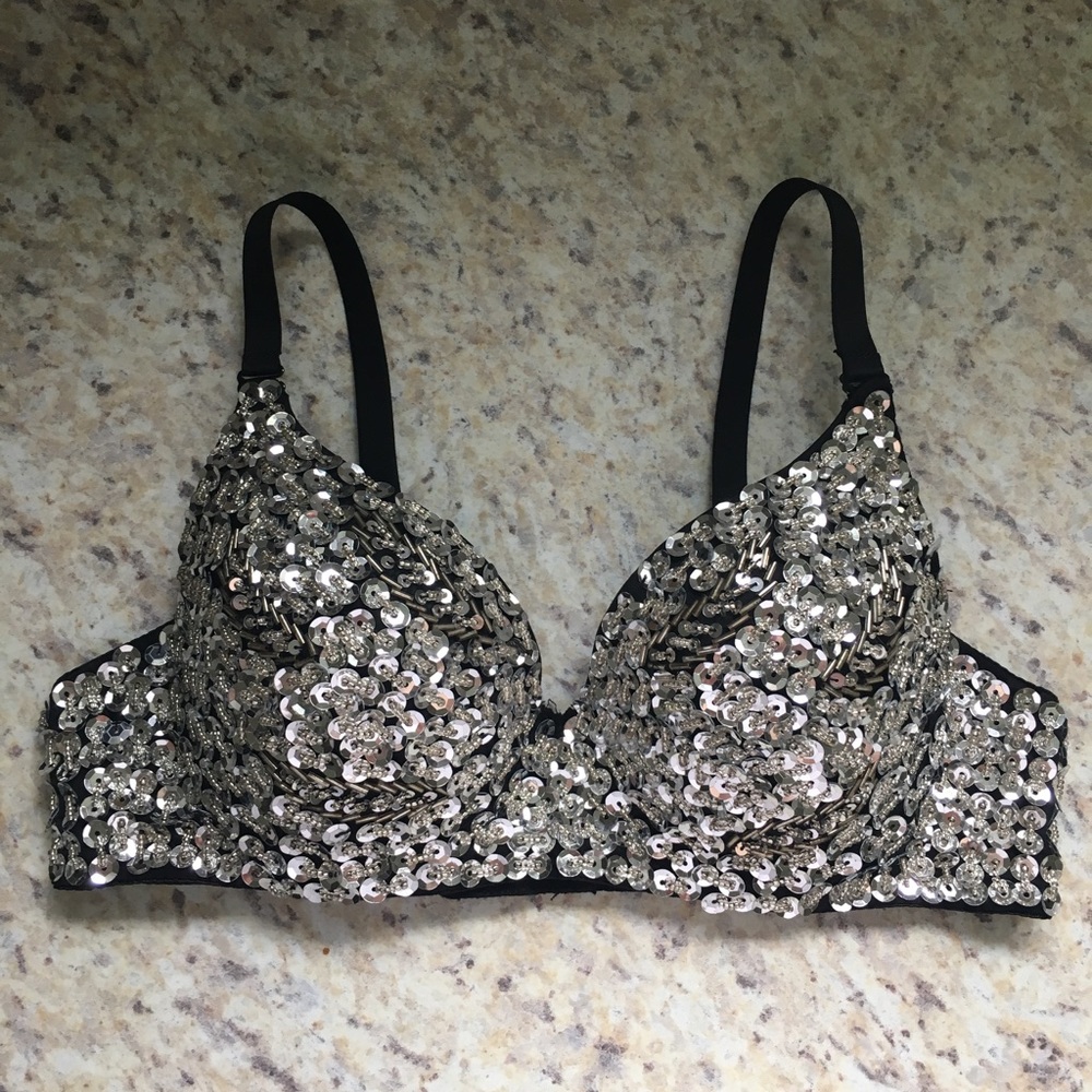 FINAL PRICE! Sequined Bralette: Never Worn!