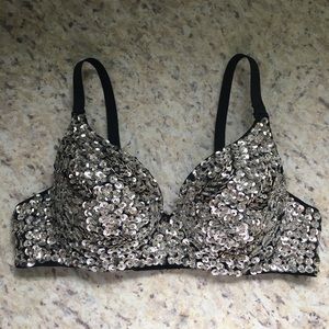 FINAL PRICE! Sequined Bralette: Never Worn!