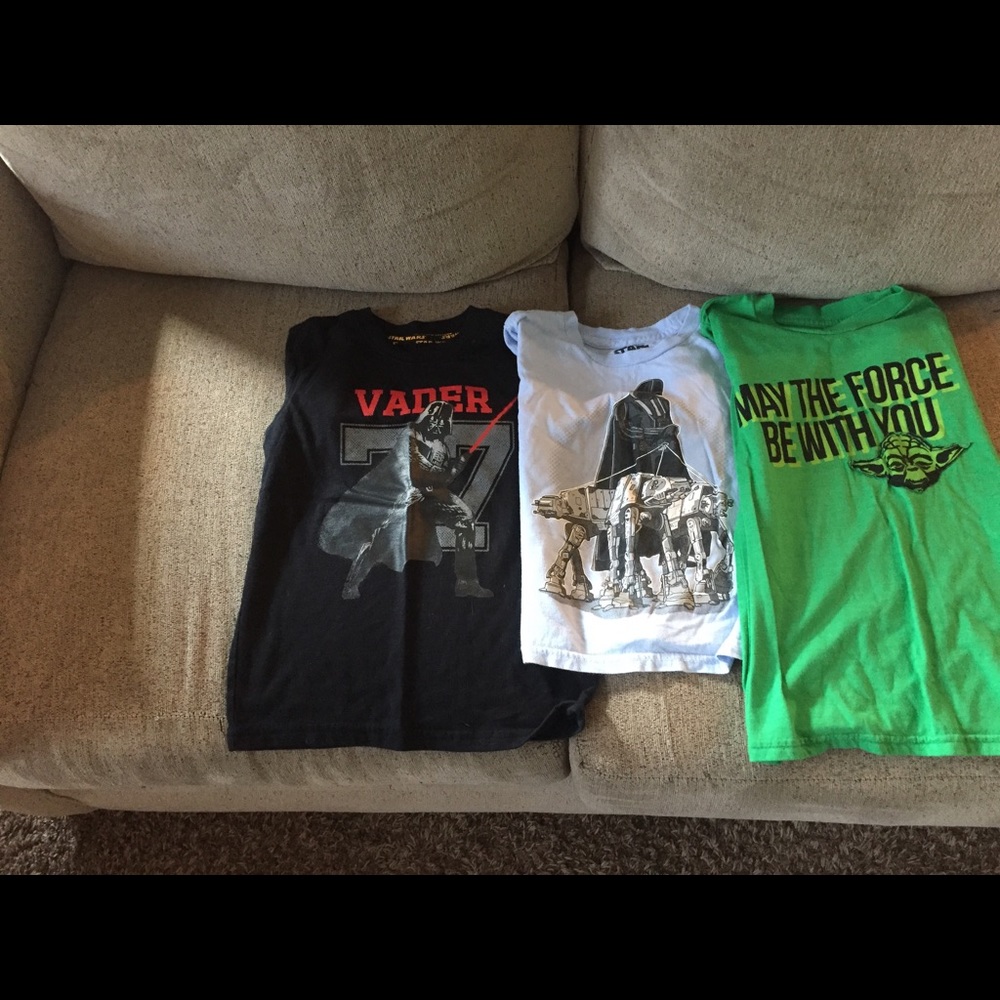 Set of 3 Boys Size 5 Star Wars T-Shirts