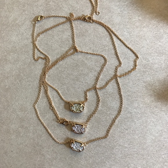 Rose Gold druzy necklace - Picture 5 of 8