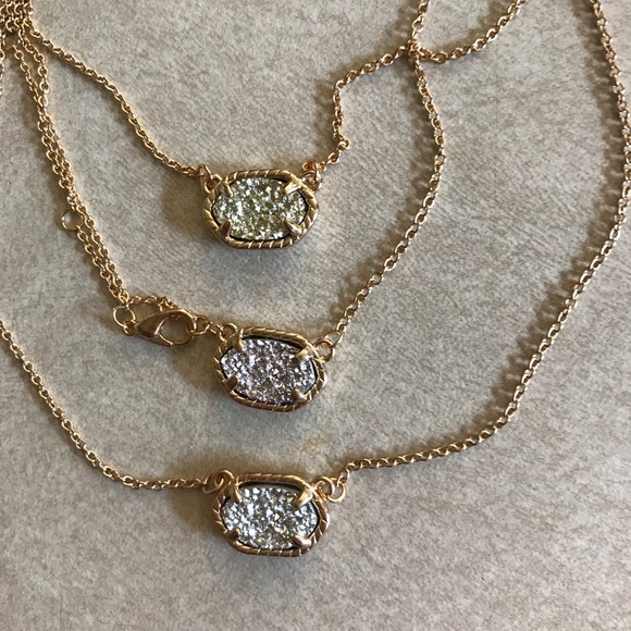 Rose Gold druzy necklace - Picture 6 of 8