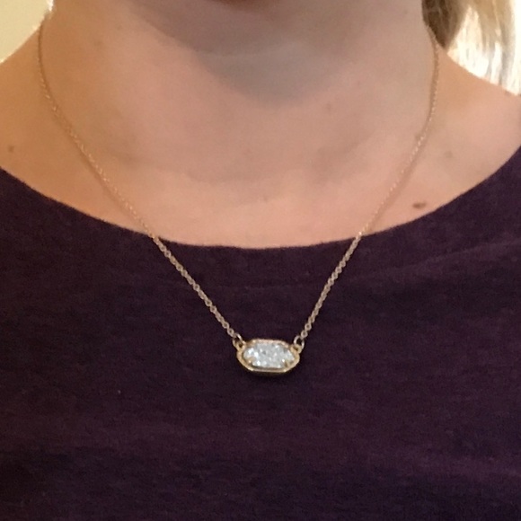 Rose Gold druzy necklace - Picture 7 of 8