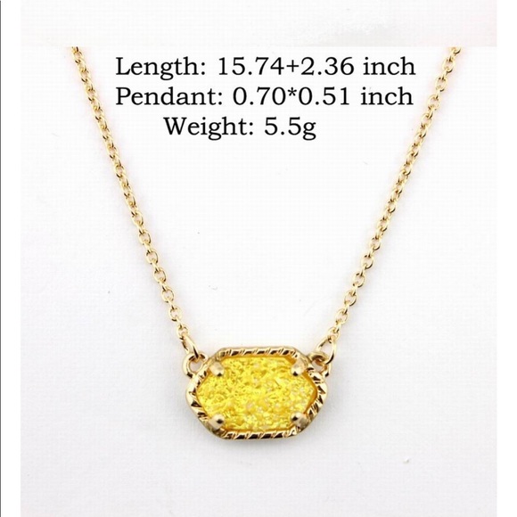 Rose Gold druzy necklace - Picture 8 of 8