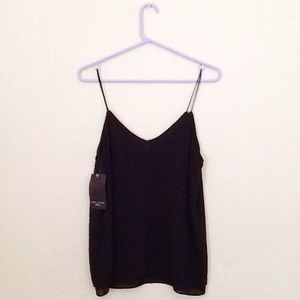 Black Spaghetti Strap Blouse by Zara