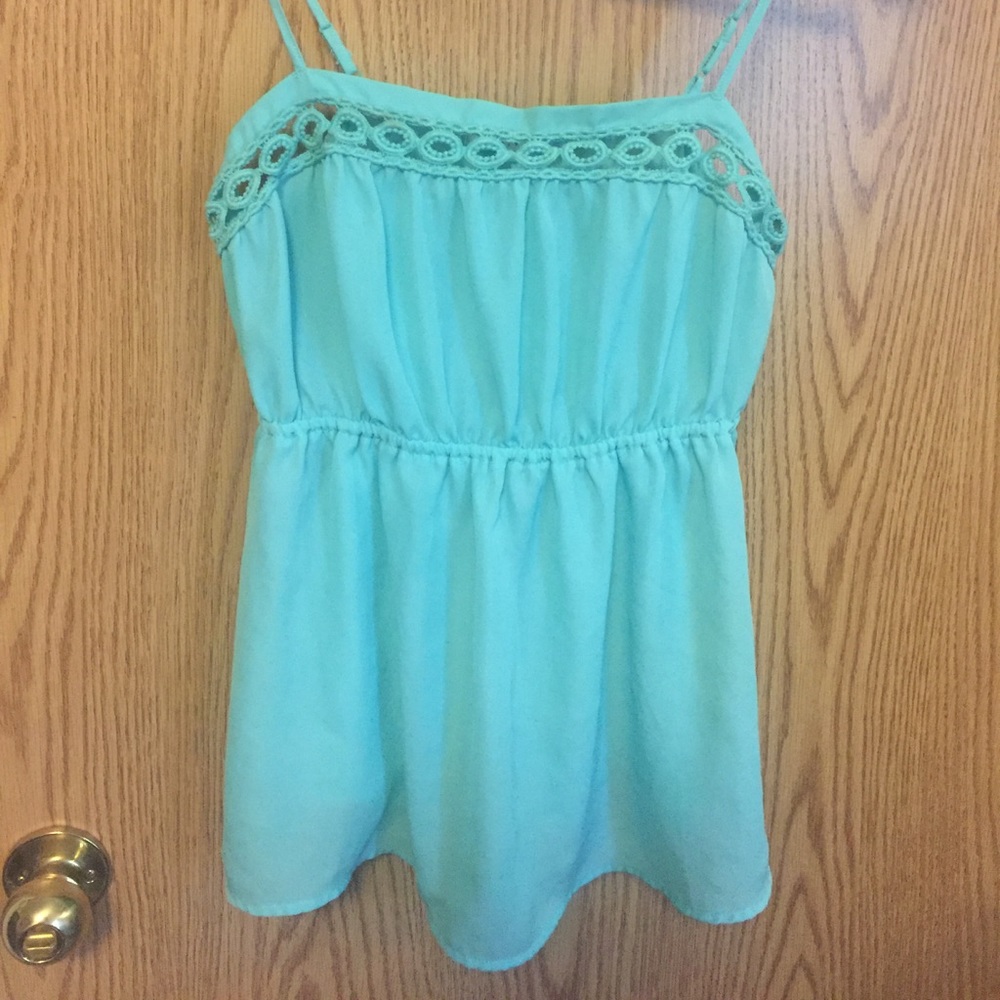 Turquoise empire waisted tank.