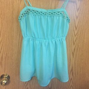 Turquoise empire waisted tank.