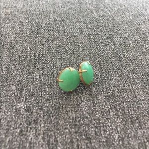 Jade stud earrings