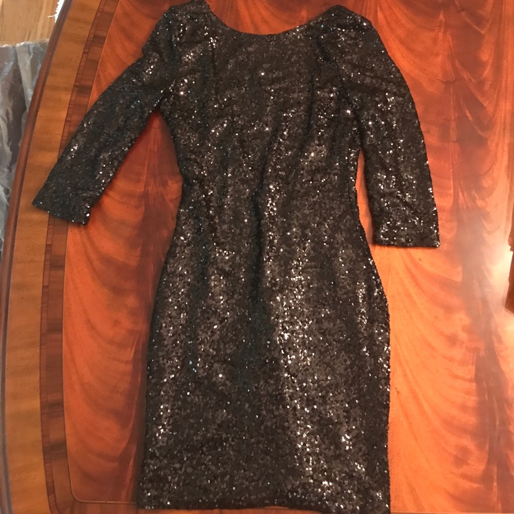 Black sequin dress