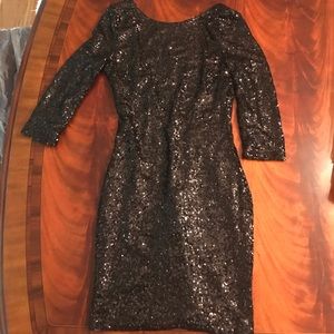 Black sequin dress