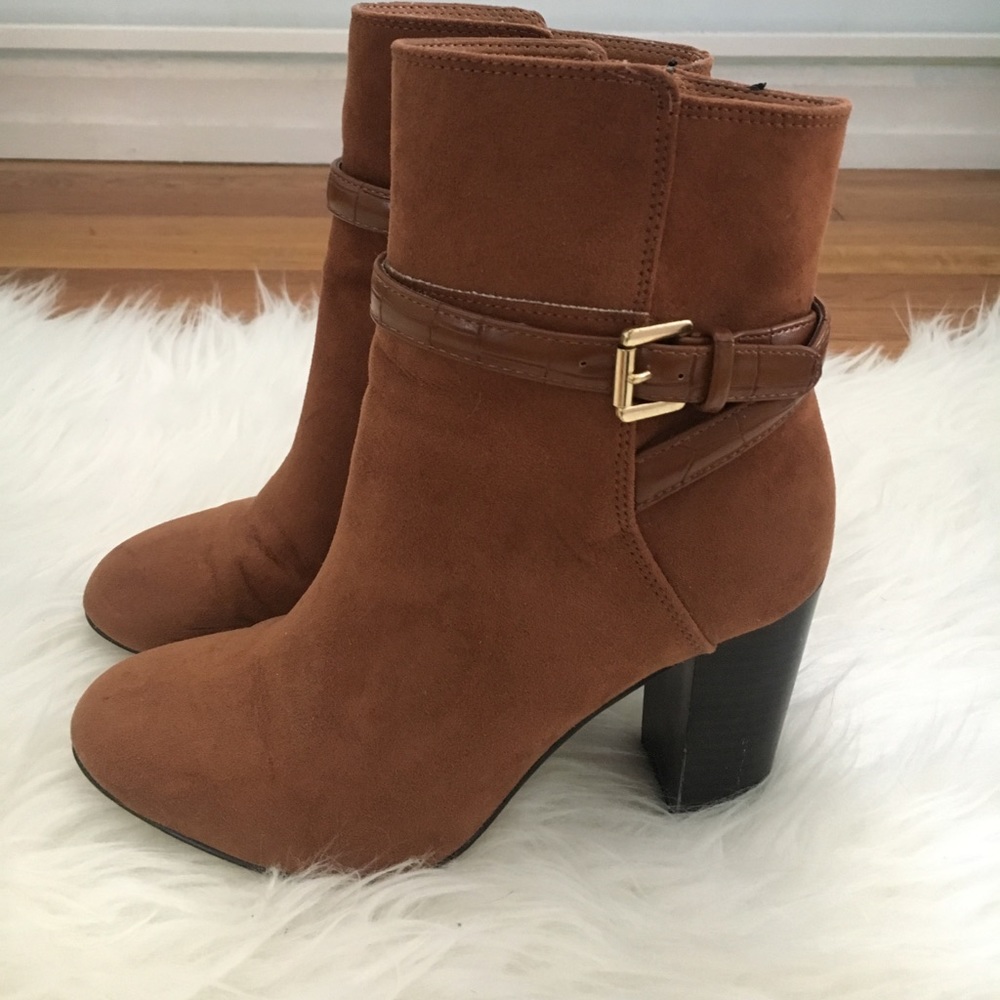 H&M Tan Suede Bootie