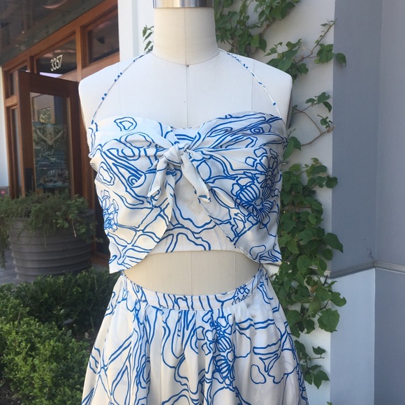 Silk Peek a Boo Halter Dress - Picture 2 of 3