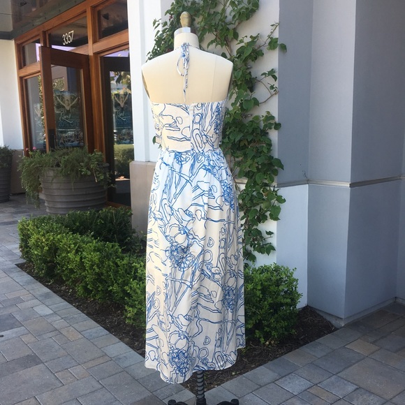 Silk Peek a Boo Halter Dress - Picture 3 of 3