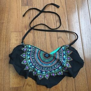 Flowy bandeau swim suit top