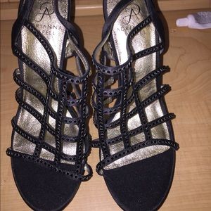 Adriana Papel brand new BLack caged heel
