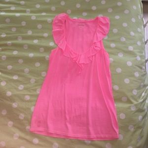 Lilly pulitzer pink tank top 100% cotton
