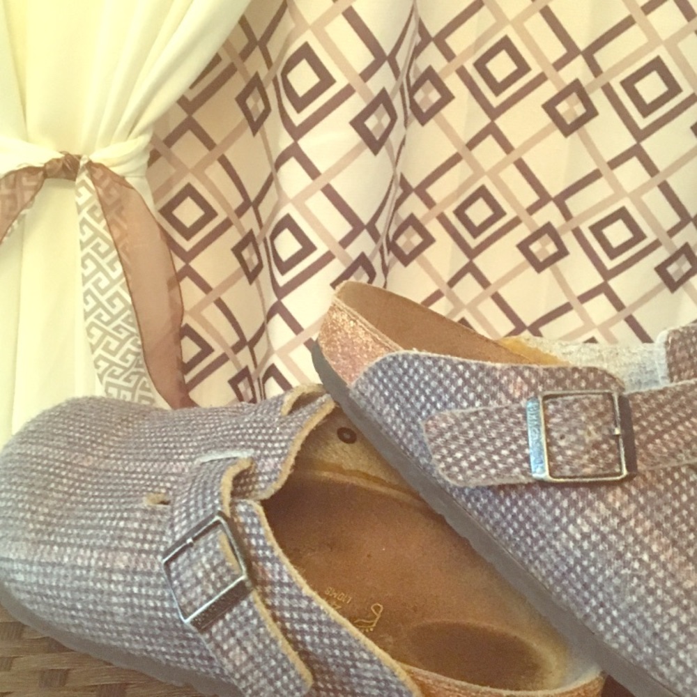 BIRKENSTOCK Shoes Made in Germany Gray/Blue/Tan