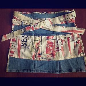 Denim Apron with long strap
