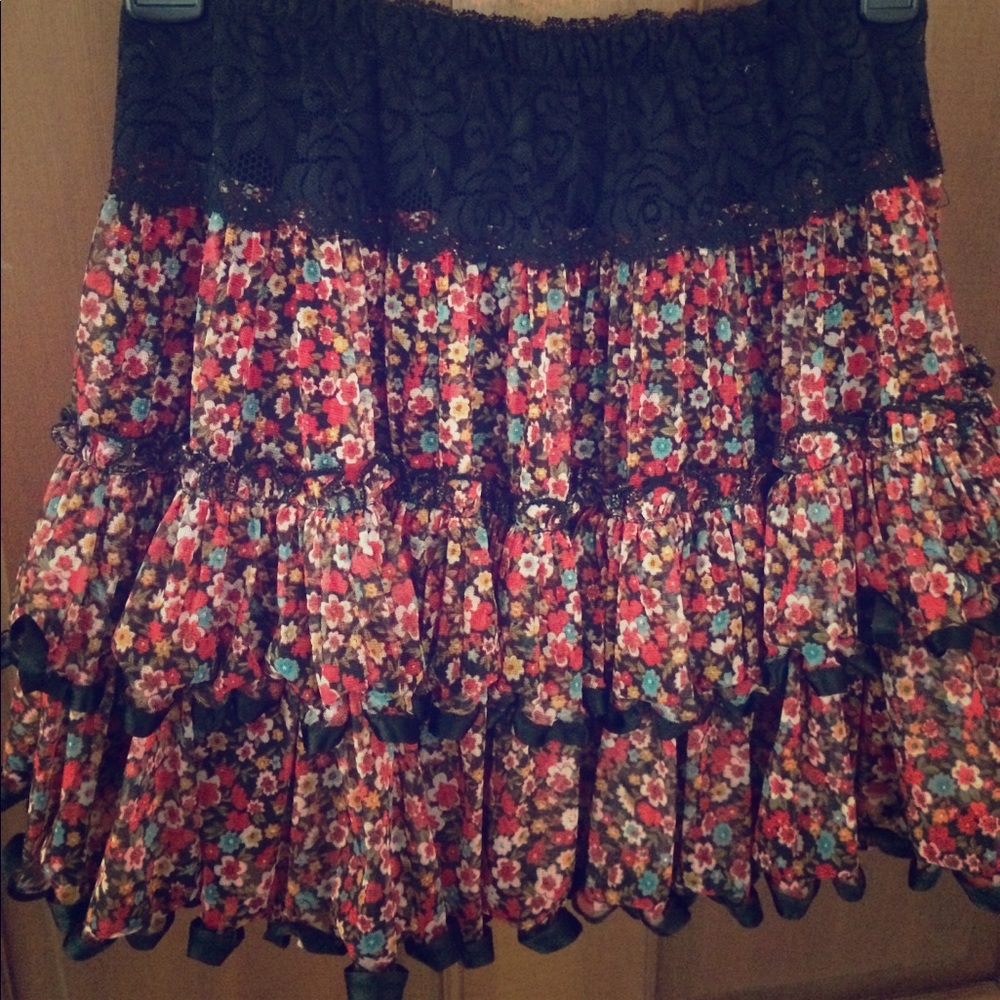 Floral Mini Skirt