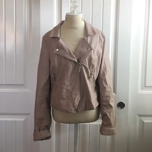 Blush vegan leather jacket Charlotte Russe