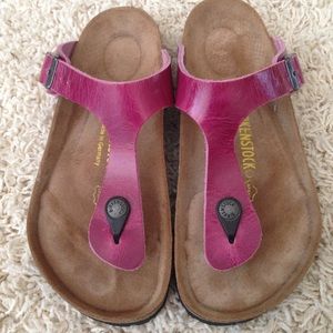 Pink Birkenstock Thong Sandel Gizeh Size 7 Euro 37