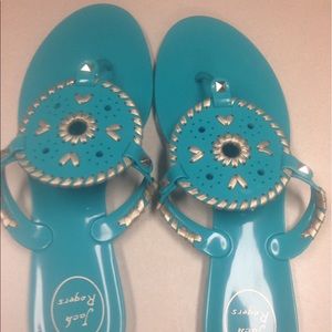 Size 10- fit like a 9 blue jelly Jack Rogers