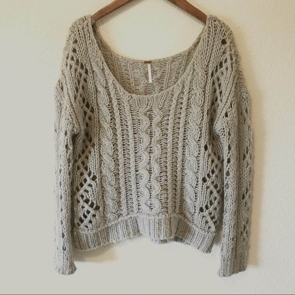 Free People Cable Knit Sweater