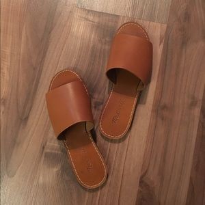 Madewell Brown Leather Slides
