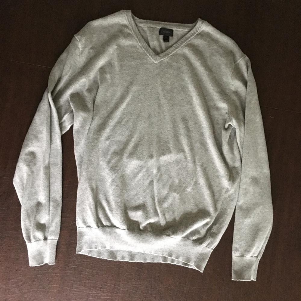 J. Crew Grey V-Neck Sweater
