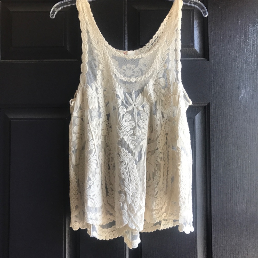 White lace top