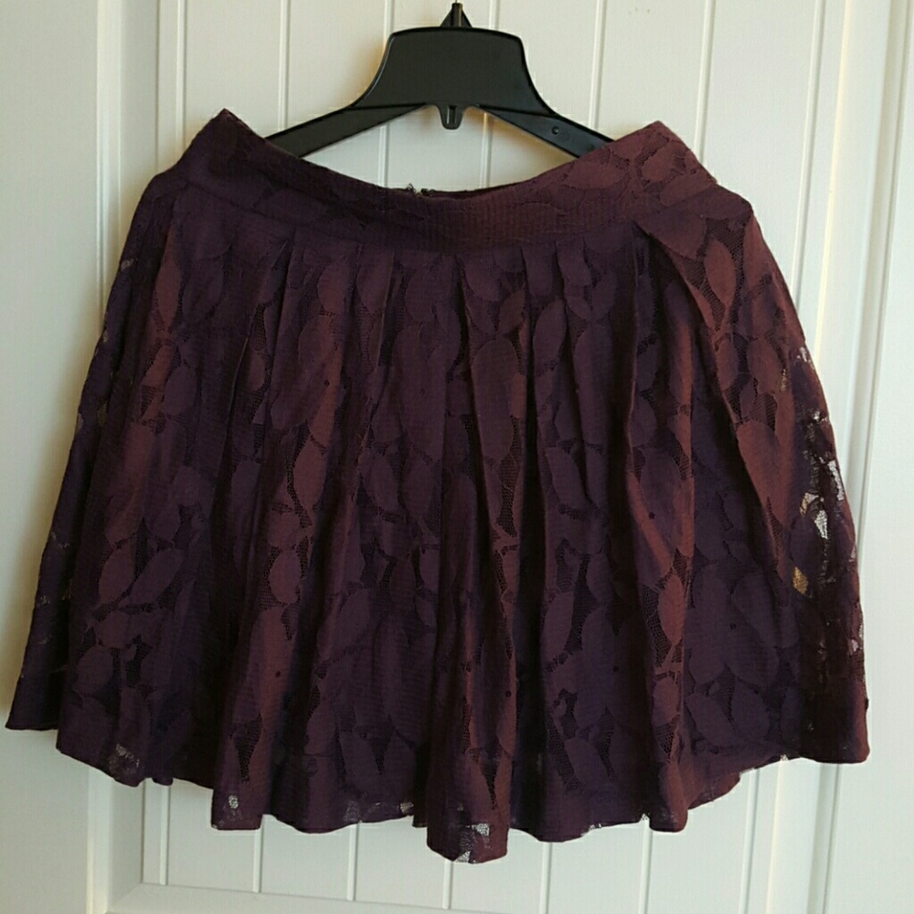 LOFT - Plum Lace Skirt