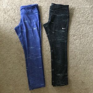 TWO Pairs of Nike Dri Fit Crop Leggings