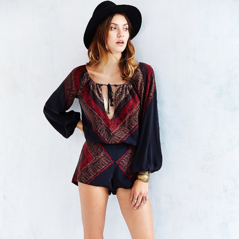 Stone Cold Fox Phoenix Silk Romper