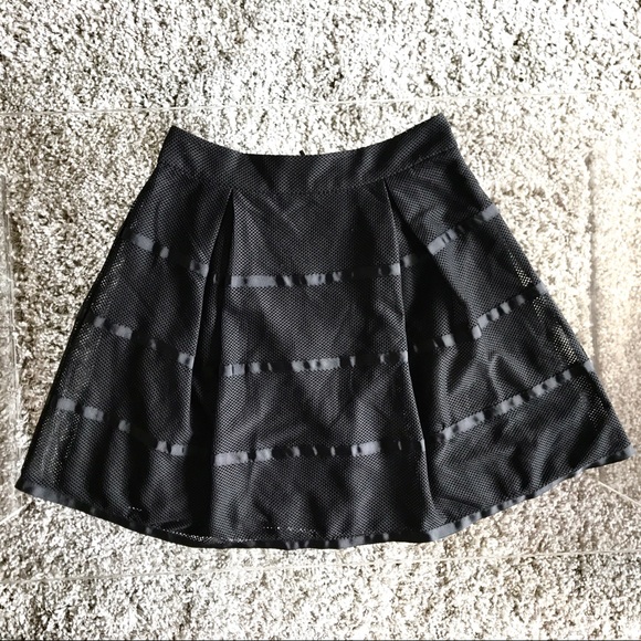 Like New Blue Rain Mesh Box-Pleat Skirt - Picture 1 of 7