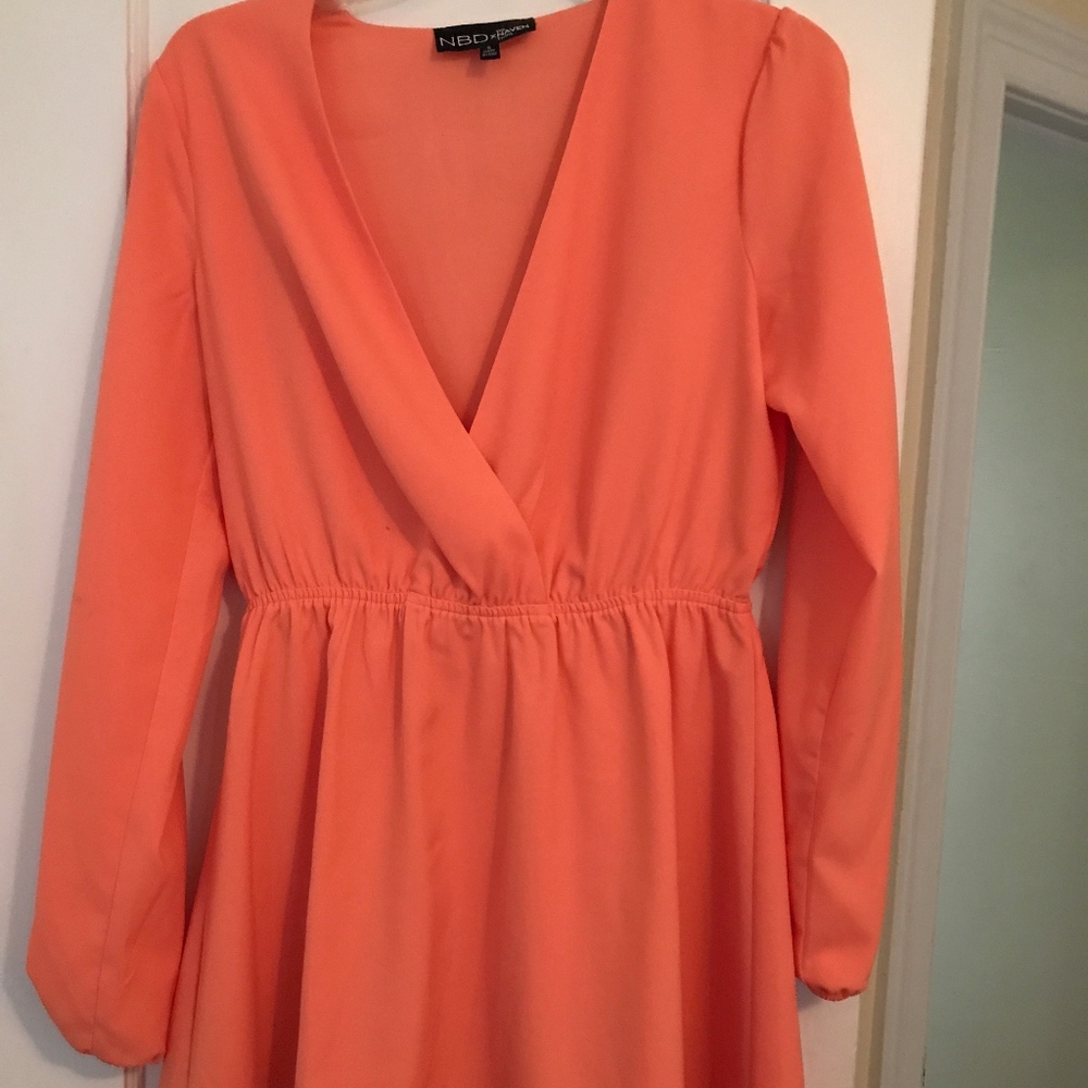 NBD Coral Long Sleeve Dress