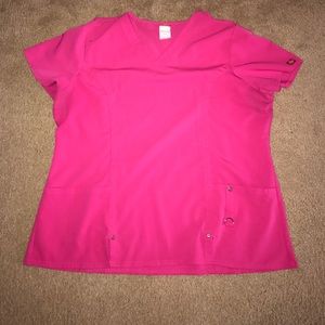 Hot pink Dickies scrub top