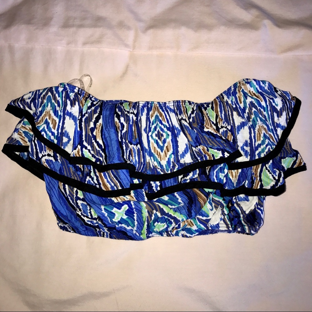 NWT LOVE CULTURE Ruffle Tube Crop Top