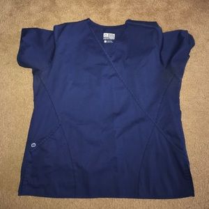 Wonder Work scrub top navy blue