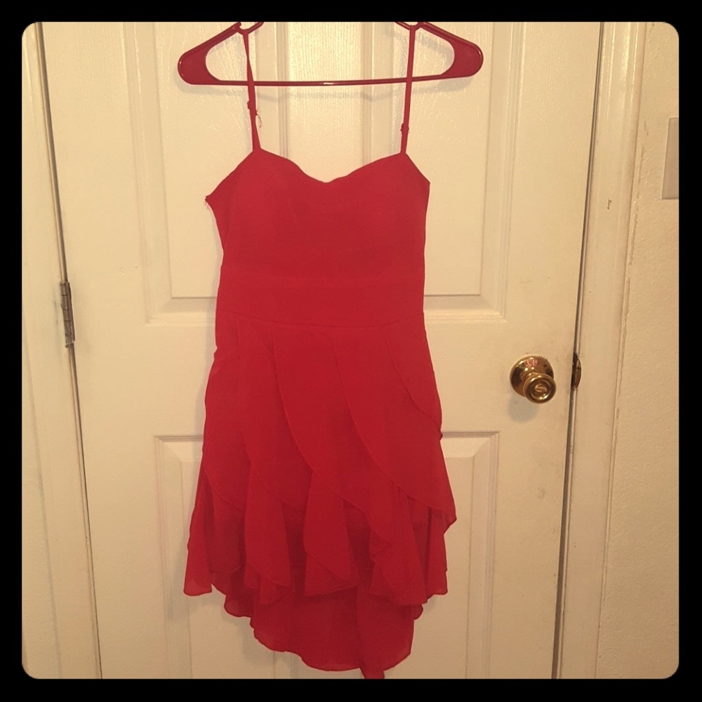 Short red dress