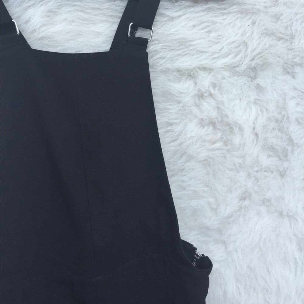 H&M BLACK OVERALLS WITH SIDE ZIP