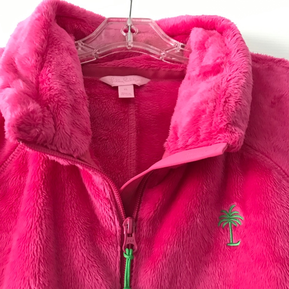 Lilly Pulitzer bright pink jacket. Size XL