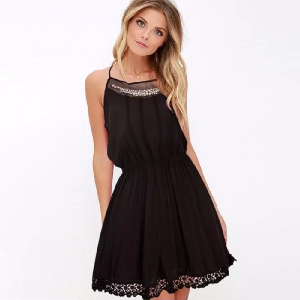 BOGO Sale Black Beaded Dress