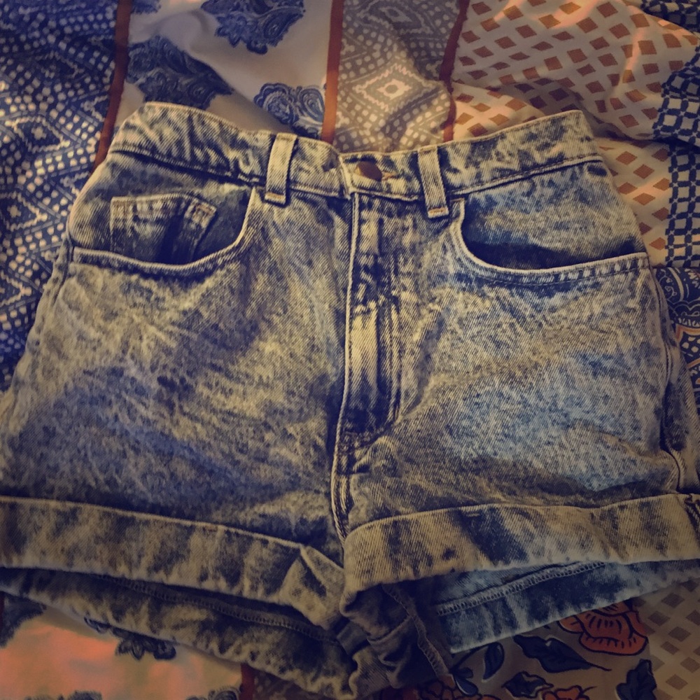 Acid wash American Apparel shorts