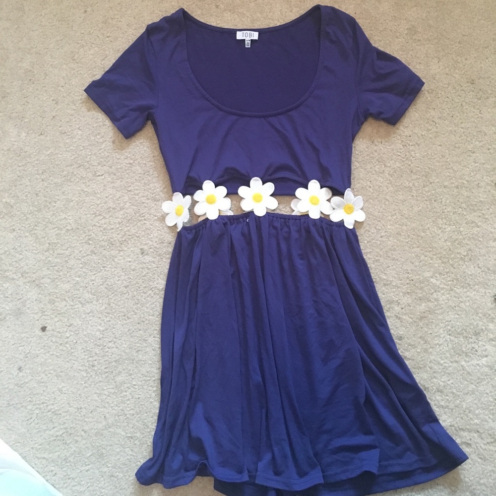 Blue Flower Summer Dress