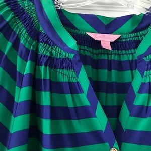 Lilly Pulitzer green/blue stripe Elsa. Size XL