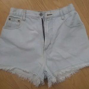 Vintage light denim high waisted cutoffs