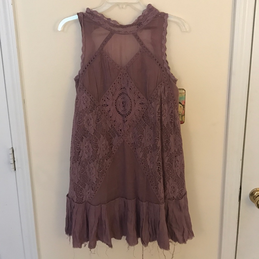 High Neck Boho Dress